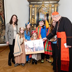 Sternsinger beim Kardinal / Erzdiözese Wien/ Schönlaub