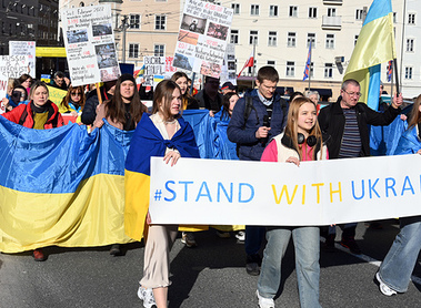 Demonstration - Solidarität mit der Ukraine