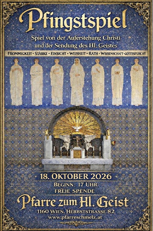 Plakat zum Pfingstspiel / Pfarre Schmelz Plakat zum Pfingstspiel