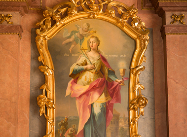 Altarbild Griechisch-katholische Kirche zu St. Barbara in Wien (Subotic Moses, 1775, Öl auf Holz, 150 x 80 cm).
